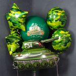 Шар (31"/79 см) Фигура, Танк T-34, Зеленый 1 шт.