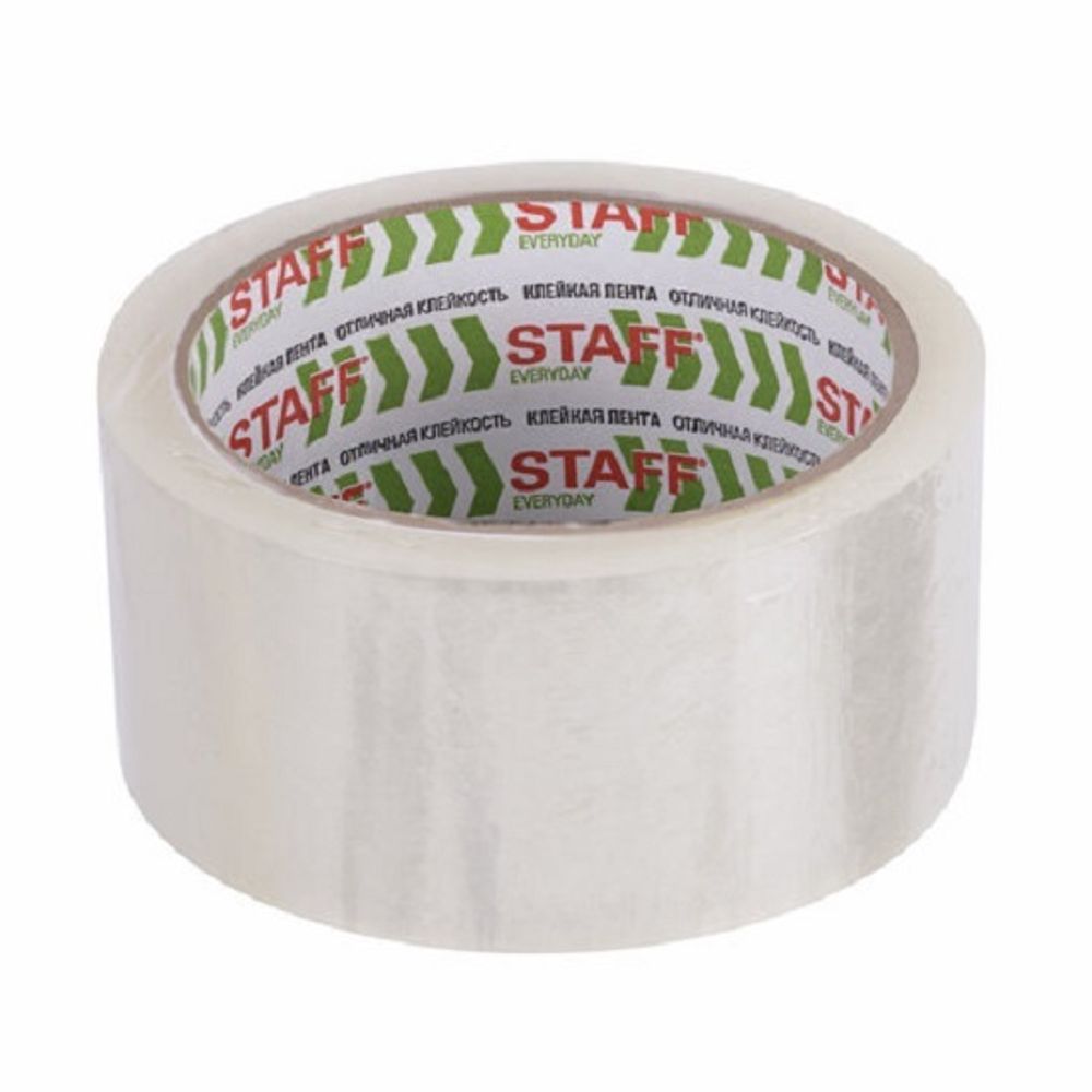 Клейкая лента 48*66, прозрачная, 40мк, Staff Big Pack