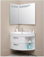 Зеркало De Aqua Трио Люкс 90 L/R белый