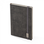 Записная книжка в футляре А5, 7БЦ, Yalong, ПВХ (фактура ткань), на резинке, ручка, ляссе, ассорти, клетка, 112 л,,