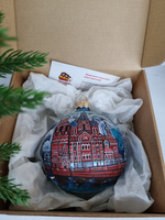 Шар стеклянный "Спас на крови",  ручная роспись