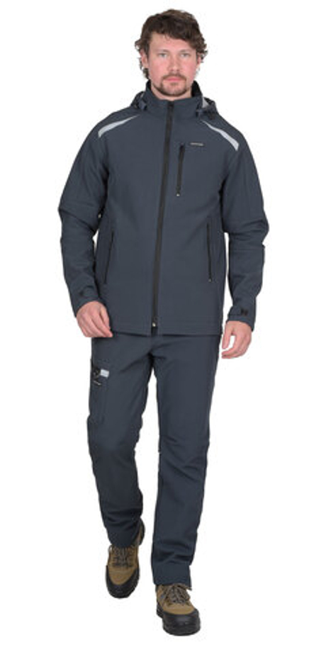 Куртка "Спейс" софтшелл сине-серая ТА (ЧЗ)