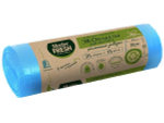 Мешки для мусора 35л 15шт 20мкм ЭКО 70% RECYCLING с усиленными завязками (голубые) Master FRESH