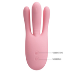 Розовый вибратор с фингерингом Diego (Цвет: розовый)
