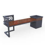 Лавка City c 1 вазоном