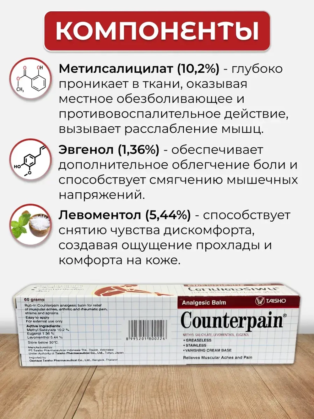 Крем мазь обезболивающая согревающая ОРИГИНАЛ 60 гр.