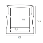 Накладной алюминиевый профиль