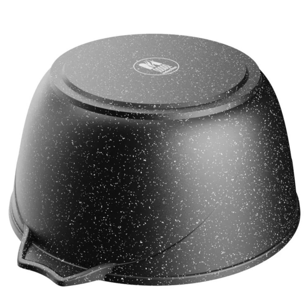 Кастрюля алюм, антиприг, 5 л, с крыш, крышка стекло, Мечта, Гранит black Induction Pro, 45802И, инду