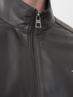 KHIMEONE Мужская кожаная демисезонная куртка (натуральная кожа наппа)