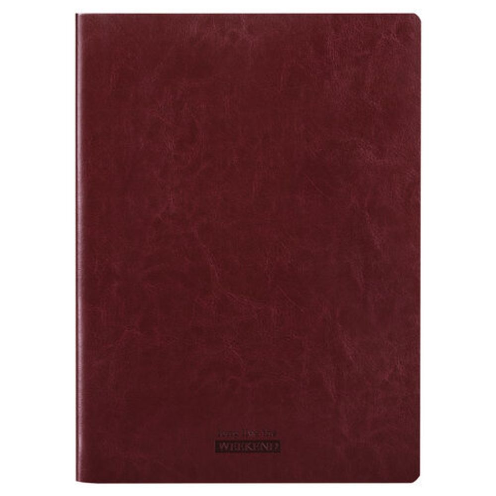 Тетрадь 60 л. в клетку обложка гладкий кожзам, сшивка, А4 (210х297мм), БОРДОВЫЙ, BRAUBERG VIVA, 403908