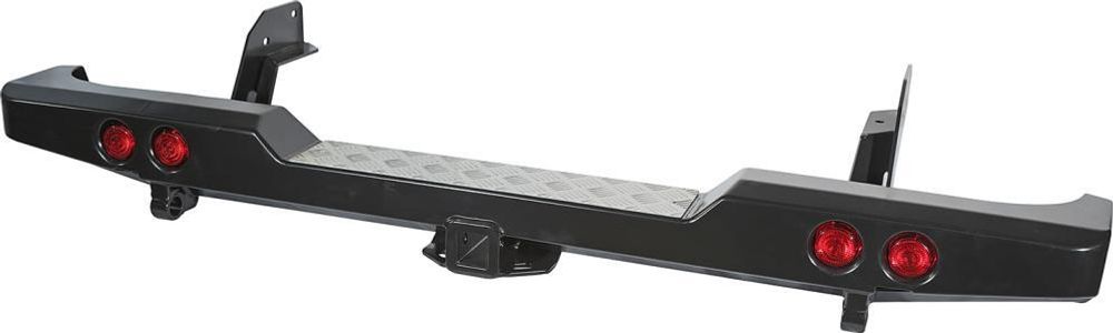 Бампер силовой задний Mazda B2500,BT50 /Ford Ranger T5 (2006-2010) с квадратом под фаркоп и фонарями лифт 50 мм РИФ