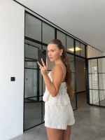 Костюм с топом и шортами из хлопка