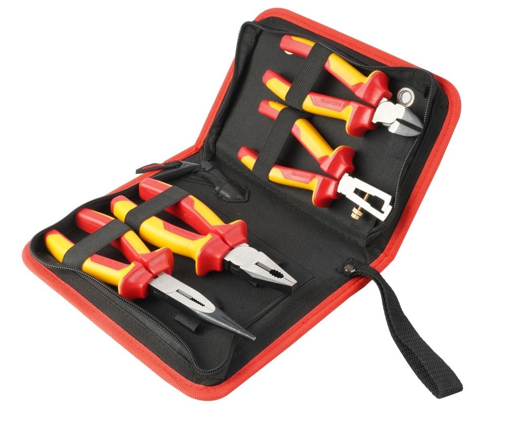 TOLSEN (TTV83204) Набор пассатижей и бокорезов диэлектрических, 4 предмета, в футляре на молнии