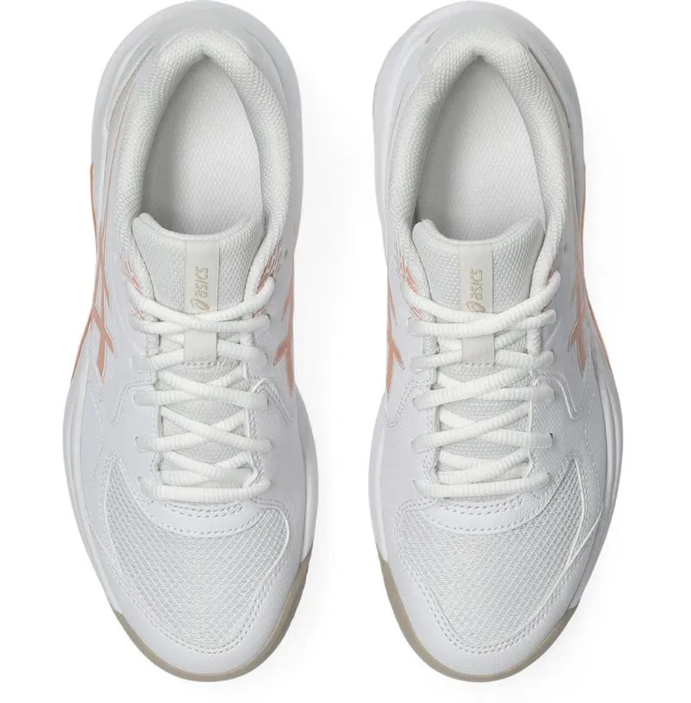 Женские теннисные кроссовки Asics Gel-Dedicate 9 Clay - white/cantaloupe