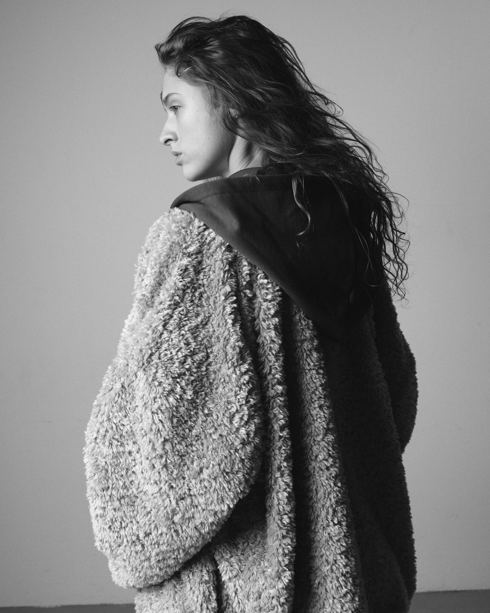 Faux Fur Jacket Beige