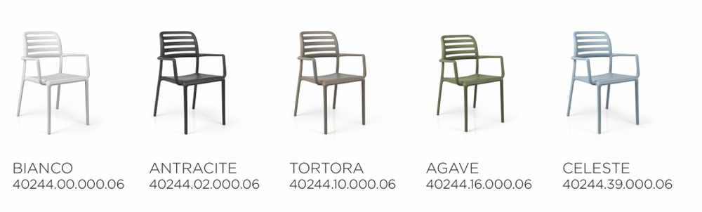 Кресло пластиковое Nardi Costa, антрацит