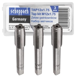 Метчик M12x1,75 (3шт) Scheppach Sch-TAP12x1.75