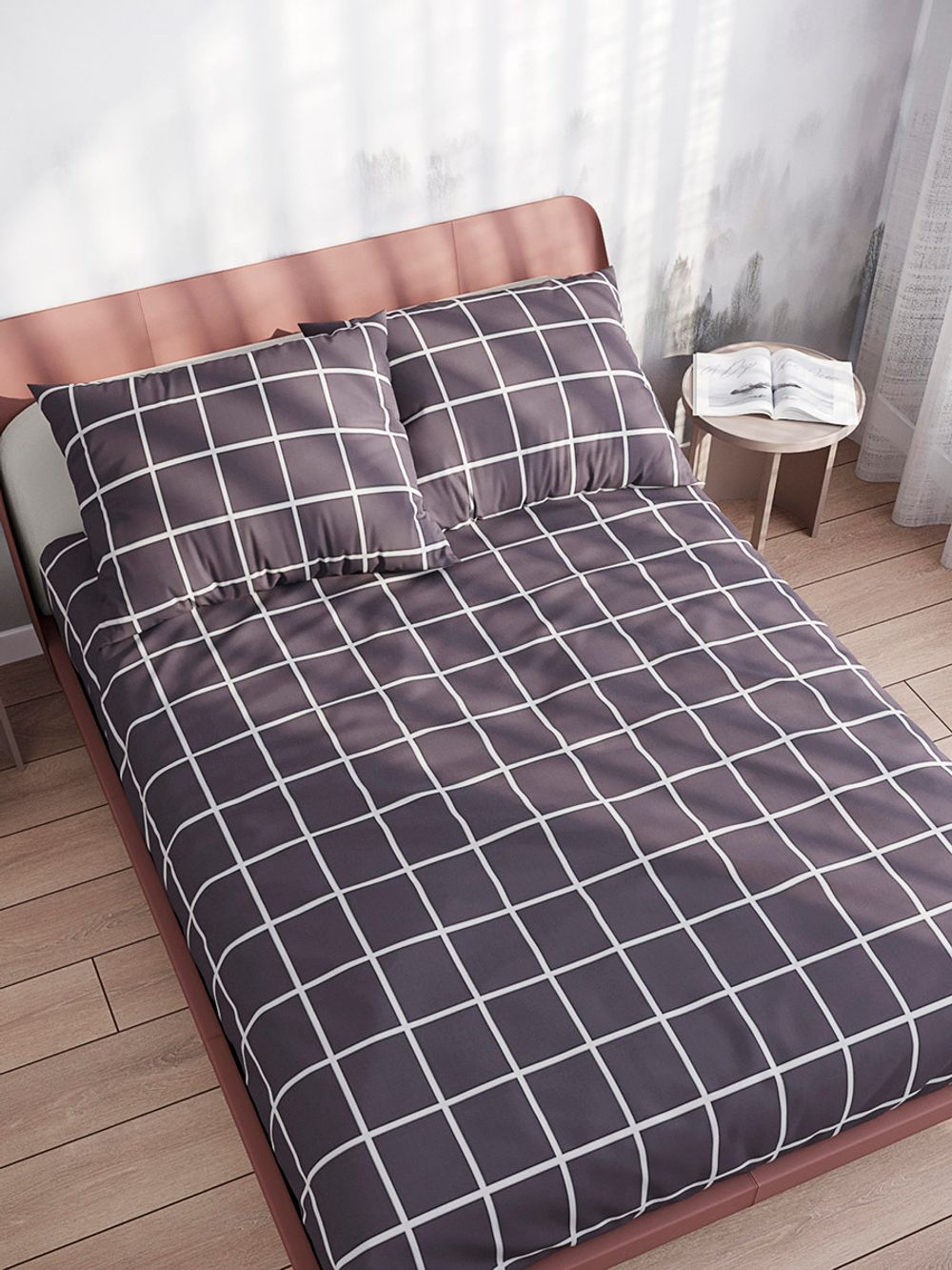 Постельное белье полисатин Simple House "Лидс" 1,5-сп Наволочка 50x70 см 1 шт Простынь 150x215 см Пододеяльник 145x215 см