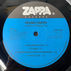 Винтажная виниловая пластинка LP Frank Zappa Sheik Yerbouti (Франция 1991)