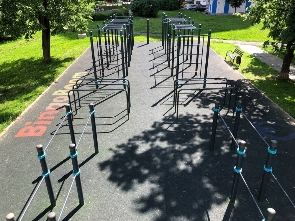 Воркаут площадка №7 - 300 м2 (30 х 10 м)