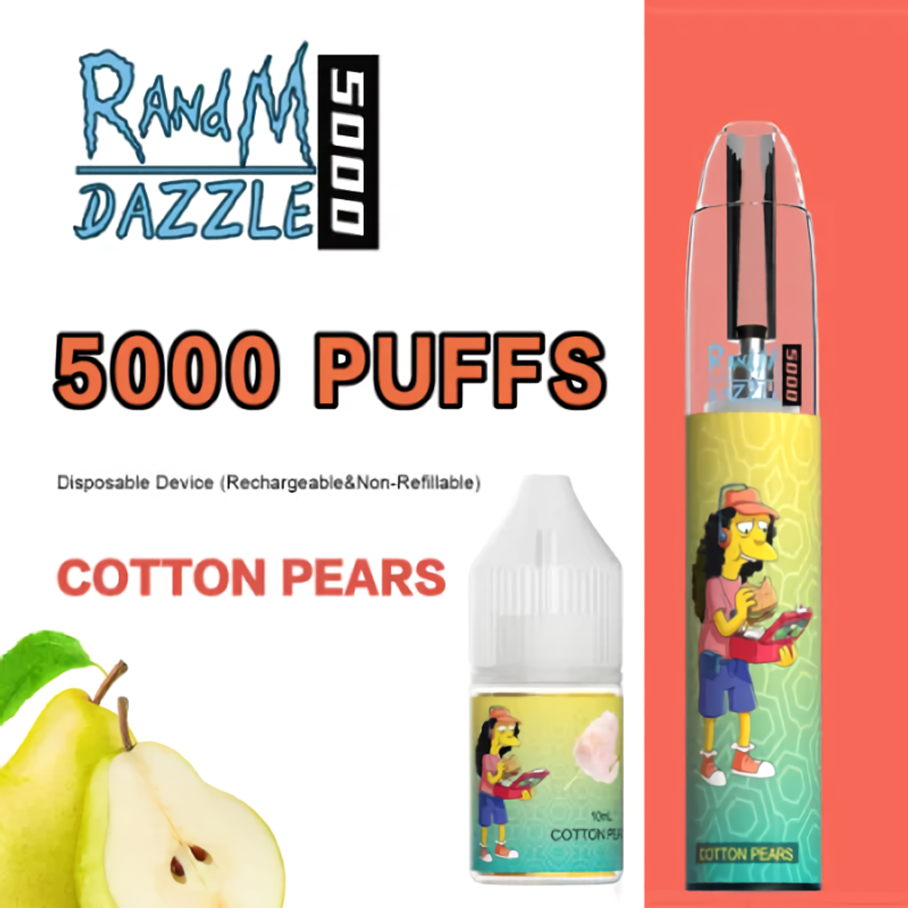 RandM Dazzle 5000 - Cotton Pears (5% nic)