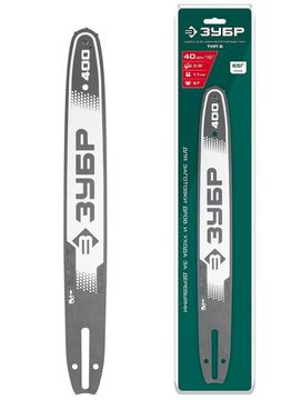 ЗУБР тип 6, 40 см, шаг 3/8″, паз 1.1 мм, 57 звеньев, шина (71206-40)