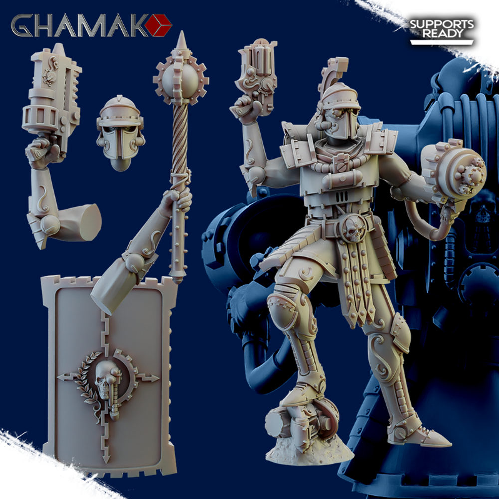 Adeptus Mechanicus Skitarii Gatekeepers Squad Скитарий страж врат №10 Командир (без щита)миниатюра для dnd, днд, pathfinder, фентези, Настольная игра, НРИ, Варгейм, РПГ