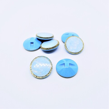Пуговицы №676, полуножка, 21мм, цв.голубой (CB 3311)