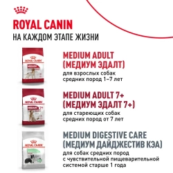 Royal canin medium puppy сухой корм для щенков средних пород до 12 месяцев с птицей - 3 кг