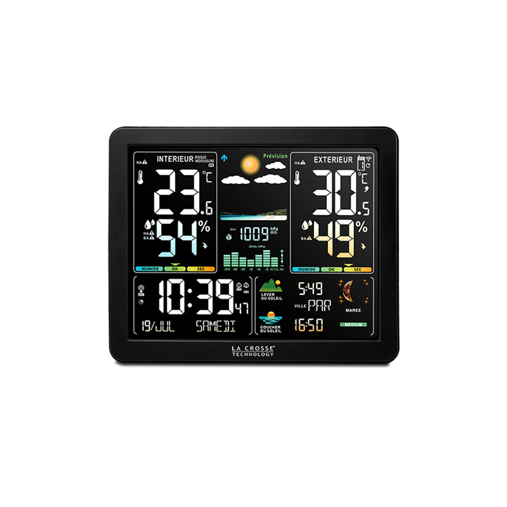Погодная станция LA CROSSE WS6236, с цветным экраном, давлением