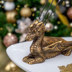 Подставка для благовоний и ароматических палочек Дракон Тесса Бронза