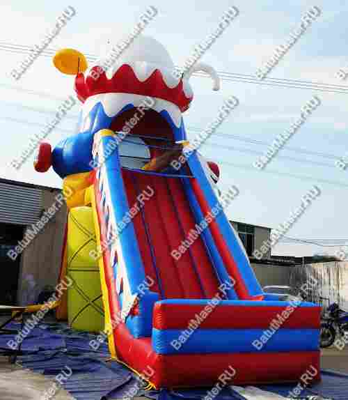 Батут-горка "Крутой спуск", 14*3,5*7,5 м