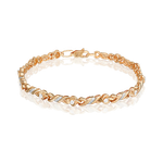 Браслет из красного золота с фианитами