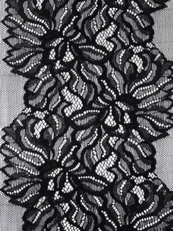 652 ОПТ Кружево эластичное 17 см, Италия, черный 170