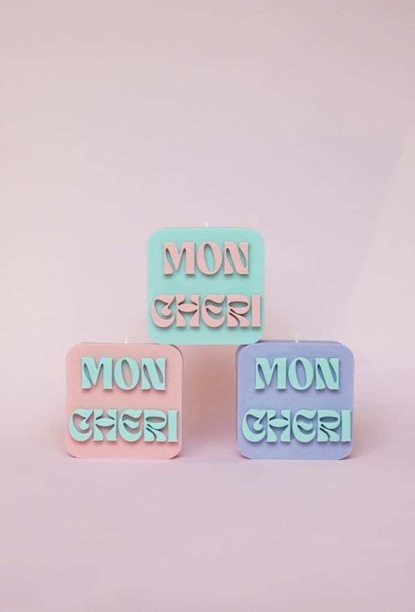 Свеча Mon Cheri голубая (Морская соль) - фото 2