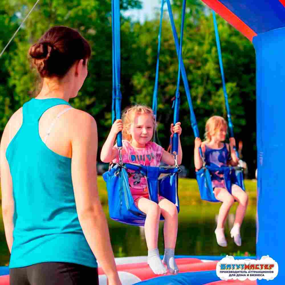 Качель батут «Палитра счастья», 7,3×7,3×5,2 м