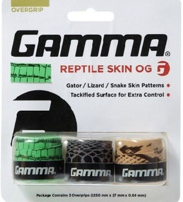 Намотки теннисные Gamma Reptile Skin green/grey/natural 3P