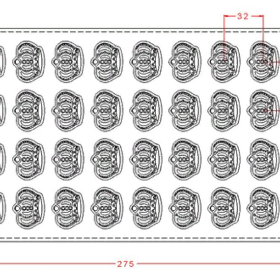 30 | Форма для шоколадных конфет "Корона" (275*175 мм)