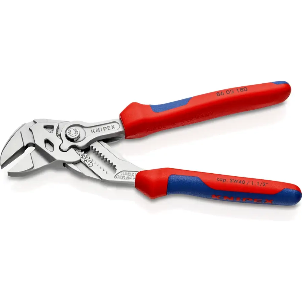 Клещи переставные-гаечный ключ хромированные 180 мм Knipex 86 05 180 SB