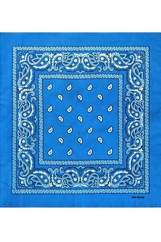 Бандана бирюзовая пейсли огурцы