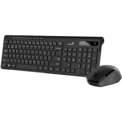 Клавиатура + мышь Genius Smart KM-8230 BLACK {USB,1 мини-ресивер на оба устройства,104 кл кнопка SmartGenius,  мембранная,800-1600 DPI} [31340015408]