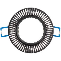 Встраиваемый светильник алюминиевый ЭРА KL32 AL/BK/1 MR16 12V 50W черный серебро | Алюминиевые встраиваемые светильники