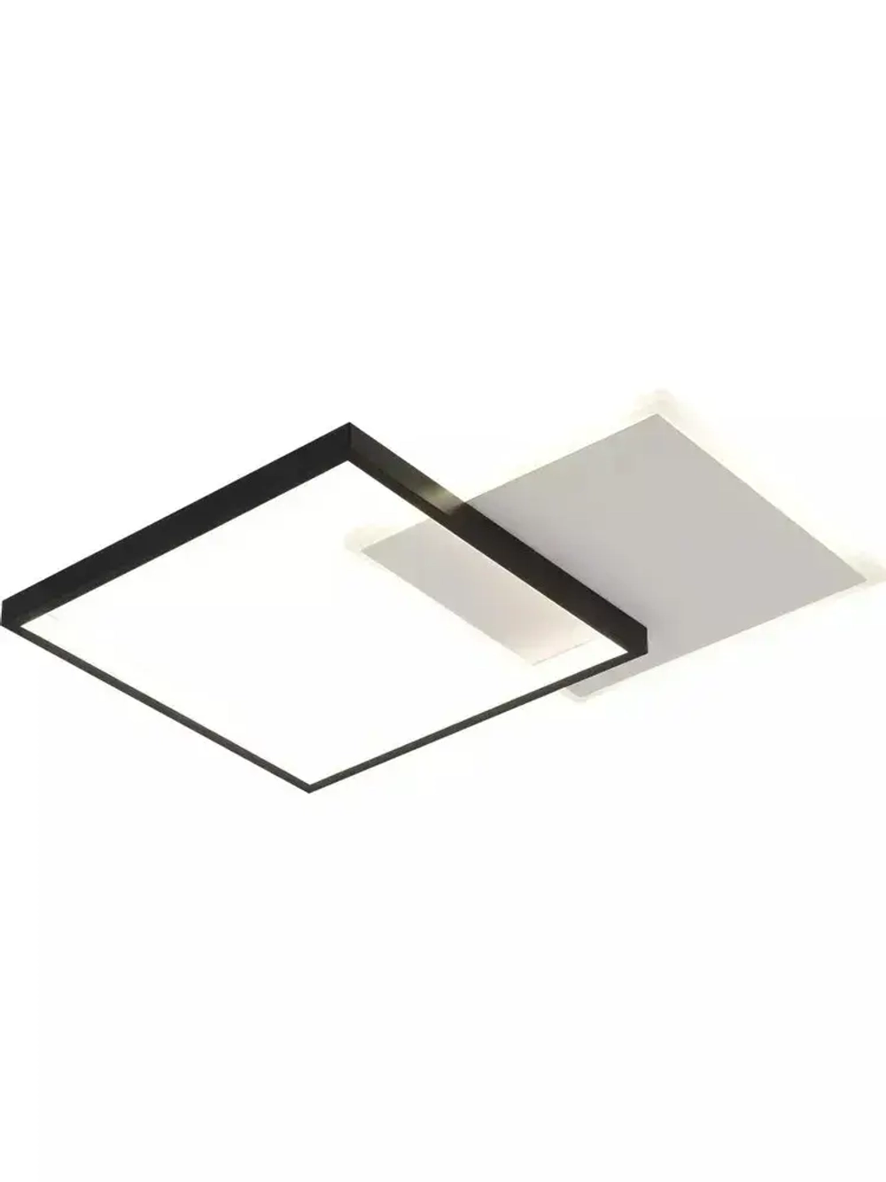 Люстра потолочная светодиодная с пультом ДУ Rivoli черно-белая 74 Вт 3000К-6000К, светильник на кухню, в детскую, в спальню