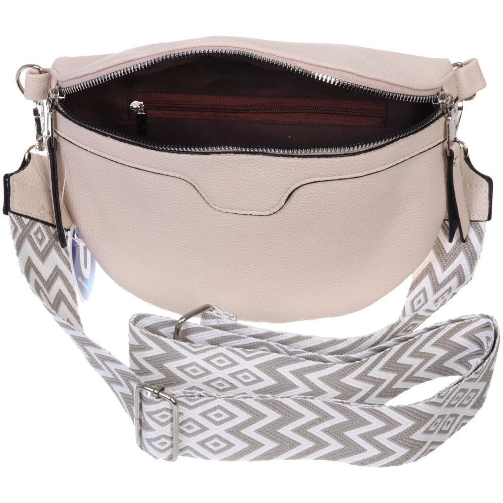 Сумка женская через плечо «ИМАНИ», цвет молочный, три кармана, 24*19*7*5см (лейбл Ultramarine)