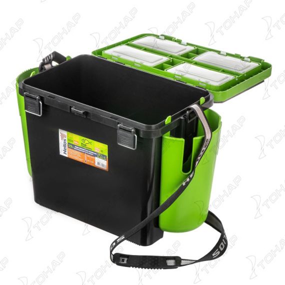 Ящик зимний Helios "FishBox" односекционный (19л) зеленый