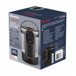 Термопот 3л стеклянная колба, LCD сенсор, SA-1375BK Premium, черный