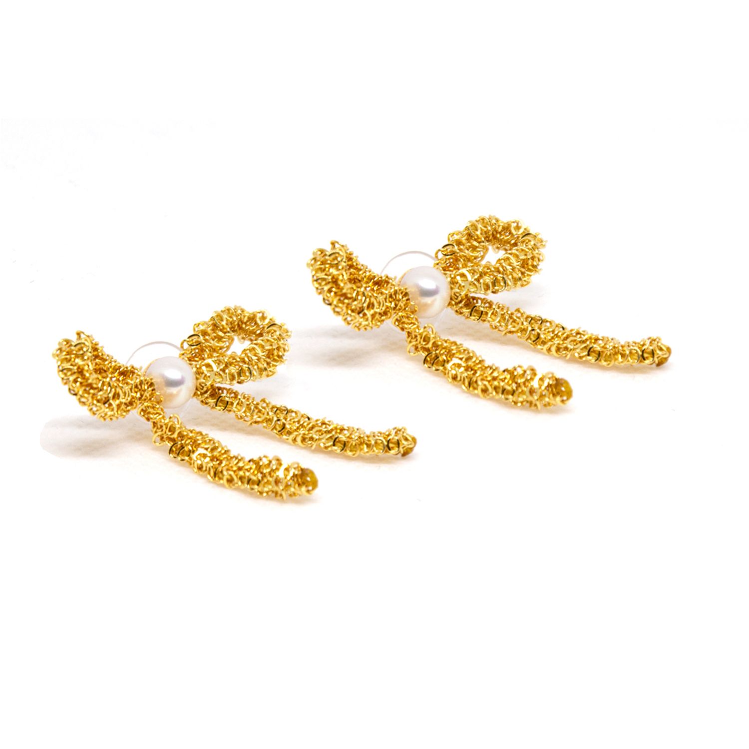 Серьги "Бантики" - Позолота