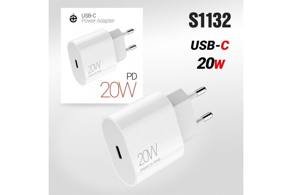 Сетевой адаптер питания DEESPI DE01 PD20W (белый)
