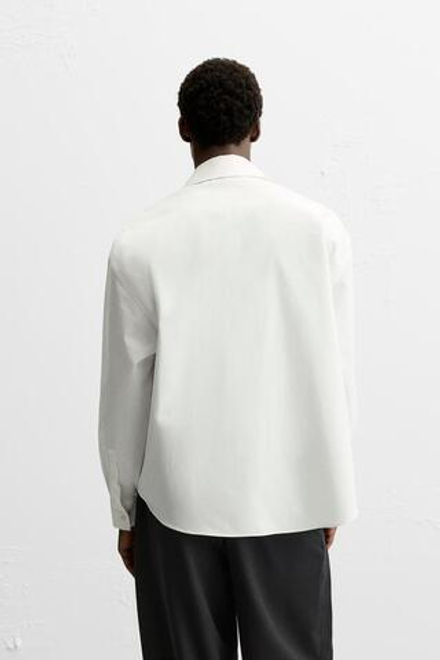 ZARA РУБАШКА RELAXED FIT С БАНТОМ, БЕЛЫЙ