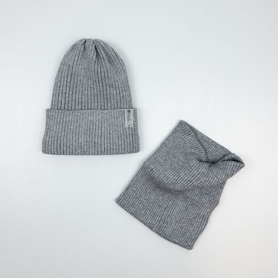 Шапка со снудом, Темно-серая